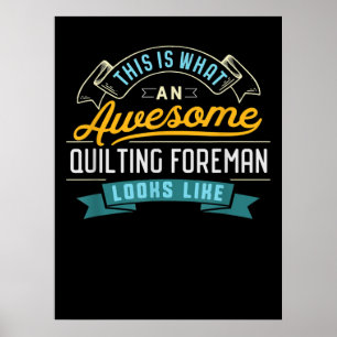 Affiche Drôle Quilting Eman Awesome Emploi Occupation