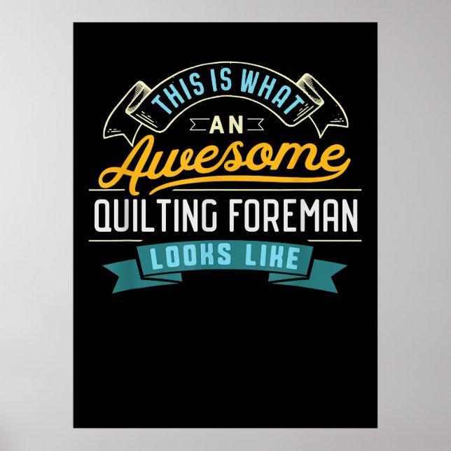 Affiche Drôle Quilting Eman Awesome Emploi Occupation (Devant)