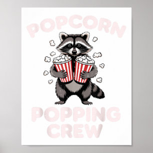Affiche Drôle Raccoon Popcorn Écran Popcorn Hommes