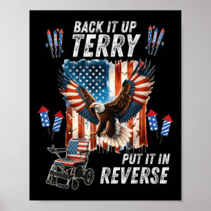 Affiche Drôle, Recule Terry Mets-le en Marche Arrière Feu