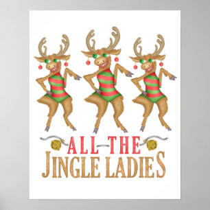 Affiche Drôle Rendez-vous de Noël Toutes les Dames Jingle