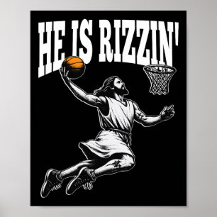 Affiche Drôle Rétro Il Est Rizzin Christian Pâques En Joua