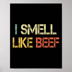 Affiche Drôle Rétro Je Sens Comme Du Boeuf Mème Steak Vian