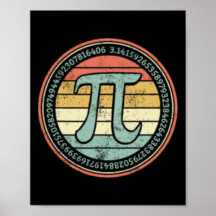 Affiche Drôle Retro Pi Day Math Pour Pi Day 3.14 Math Ne