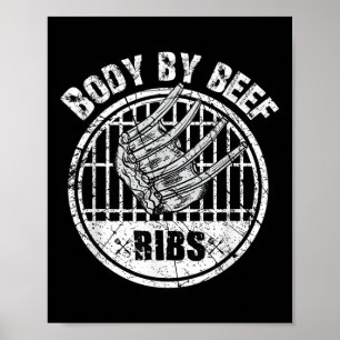 Affiche Drôle Rib Court Barbecue Grill Body By Beef Ribs B