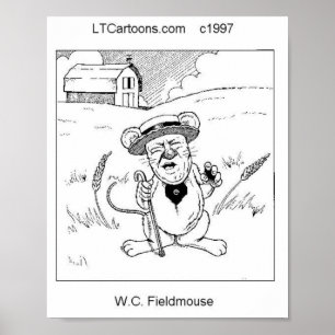 Affiche Drôle Rick London Field Mouse Comic
