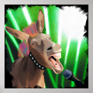 Affiche Drôle Rockstar Donkey