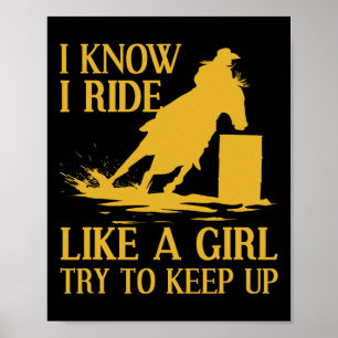 Affiche Drôle Rrel Racing Cadeau Pour Femmes Filles Horse