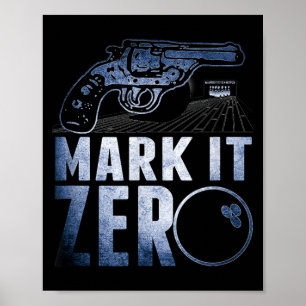 Affiche Drôle S - Marquer zéro - Arme à feu