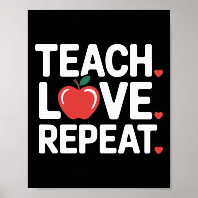 Affiche Drôle Saint-Valentin Enseignant Enseignement Amour (Devant)