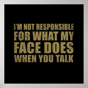 Affiche Drôle sarcastique citations sarcastique humour int