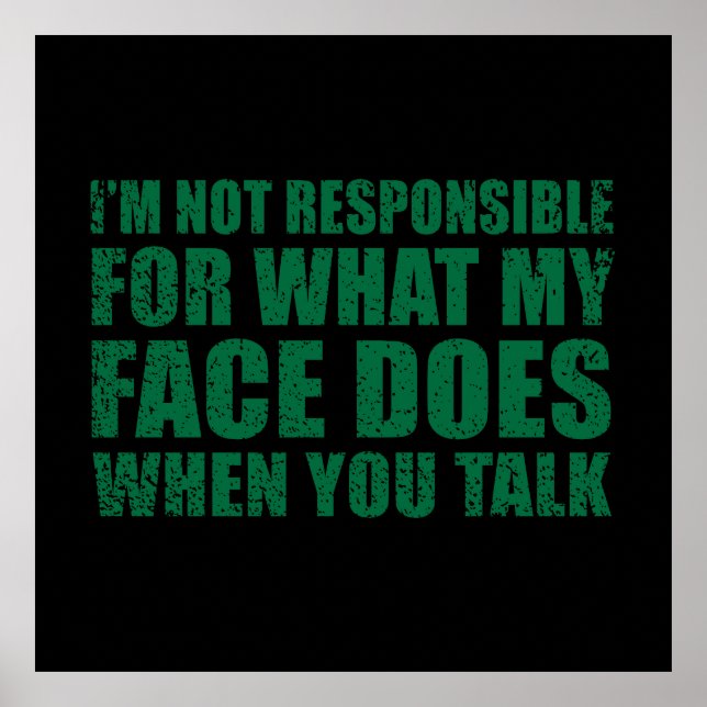 Affiche Drôle sarcastique citations sarcastique humour int (Devant)