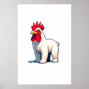 Affiche Drôle Sauvez L'Ours De Pollo Ours Wall Art