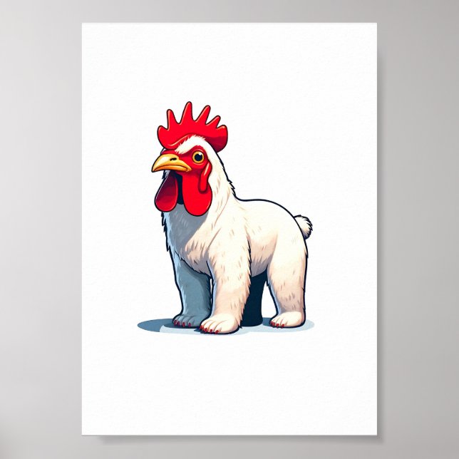 Affiche Drôle Sauvez L'Ours De Pollo Ours Wall Art (Devant)