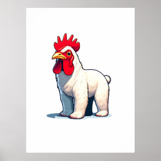 Affiche Drôle Sauvez L'Ours De Pollo Ours Wall Art