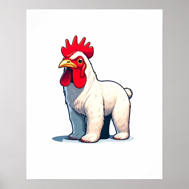Affiche Drôle Sauvez L'Ours De Pollo Ours Wall Art (Devant)