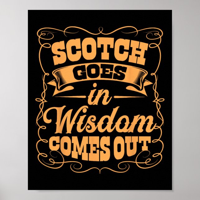 Affiche Drôle Scotch Whiskey Lover Cadeau Bourbon Whisky D (Devant)