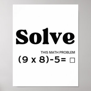Affiche Drôle Six Sept 67 Mème Pemdas École Prof De Maths