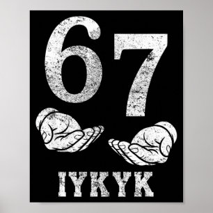 Affiche Drôle six sept 6 7 mème g alpha argot si tu connai