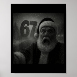 Affiche Drôle Six Sept 6 7 Mème Gen Z Alpha Argot Santa S