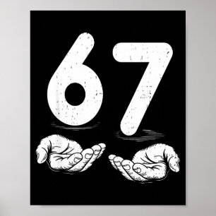 Affiche Drôle Six Sept 6 7 Mème Génération Alpha Argot 6 7
