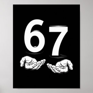 Affiche Drôle Six Sept 6 7 Mème Génération Alpha Argot 6 7