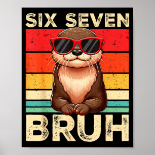 Affiche Drôle Six Sept Bruh 6 7 Loutre Mème Enfants Garçon