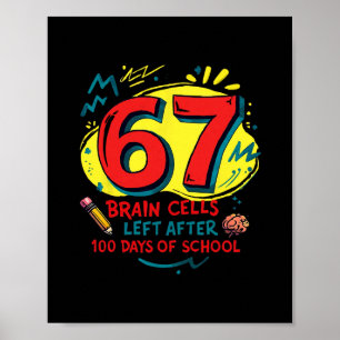 Affiche Drôle Six Sept Mème Enseignant Élève Enfants 100 J