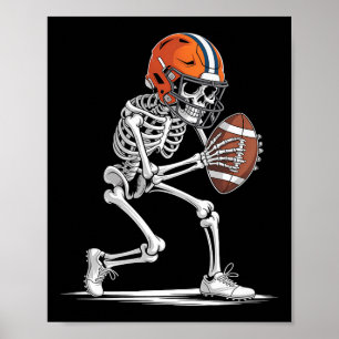 Affiche Drôle Skeleton Football Halloween Costume Garçons 