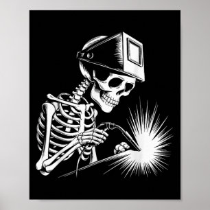 Affiche Drôle Skeleton Welvers Éffrayant Halloween Wel