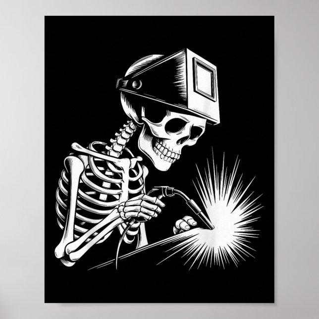 Affiche Drôle Skeleton Welvers Éffrayant Halloween Wel (Devant)