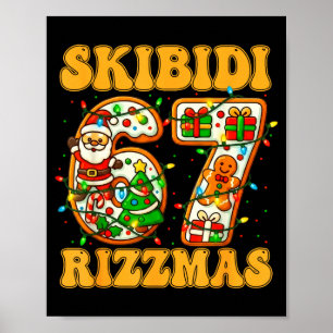 Affiche Drôle Skibidi Rizzmas Bruh 67 Six Sept 6 7 Meme C