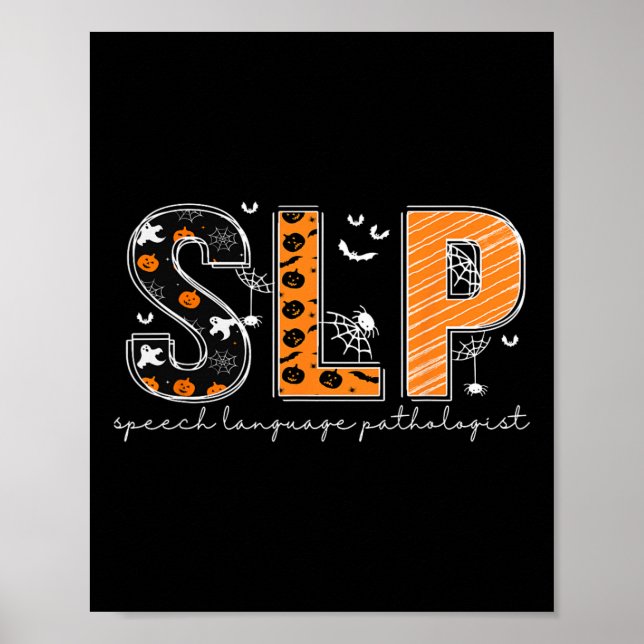 Affiche Drôle Slp Halloween Costume Citrouille Automne Squ (Devant)