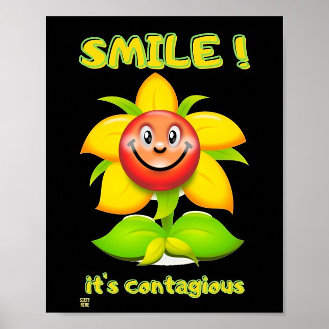 affiche drôle "SMILE" (Devant)