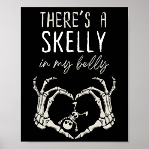 Affiche Drôle Squelette Il y a Skelly dans ma grossesse ve