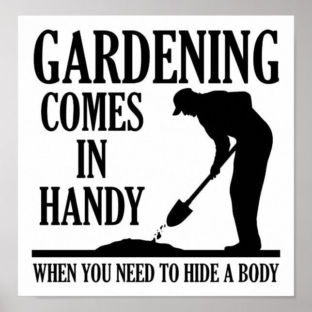 Affiche drôle sur le corps des jardiniers (Devant)