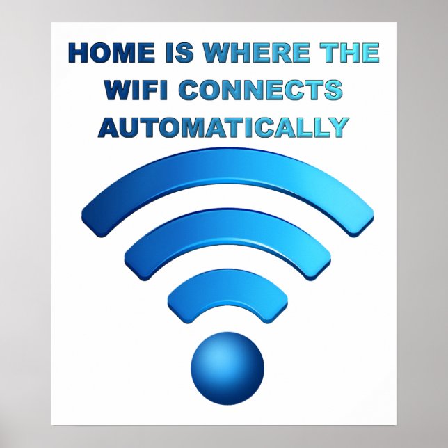Affiche drôle sur le Wifi à la maison (Devant)