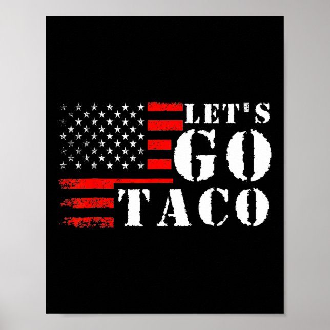 Affiche Drôle Taco Allons-y Taco (Devant)