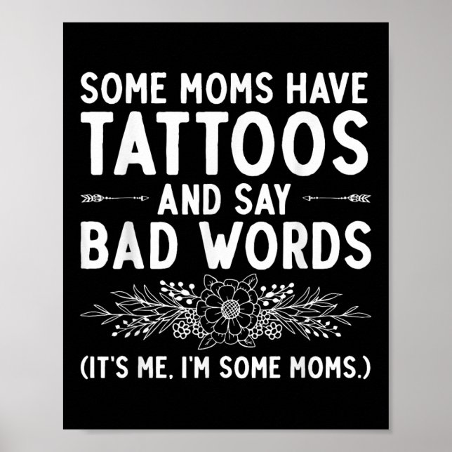 Affiche Drôle Tatouage Conception Pour Maman Femmes Tatoua (Devant)