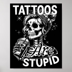 Affiche Drôle Tatouage En Encre Citation Tatouages Sont De