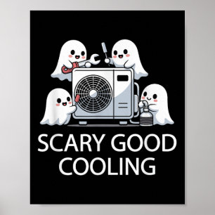 Affiche Drôle Technicien Hvac Ghost Costume Halloween Soky