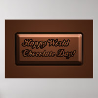 Drôle Texte de barre Happy World Chocolate Day