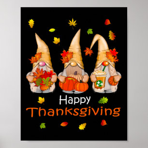 Affiche Drôle Thanksgiving S Pour Les Femmes Gnome - Gnomi