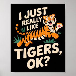 Affiche Drôle Tigre Art Pour Hommes Femmes Garçons Filles