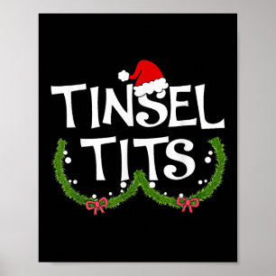 Affiche Drôle Tinsel jumelé Jingle Couples de Noël