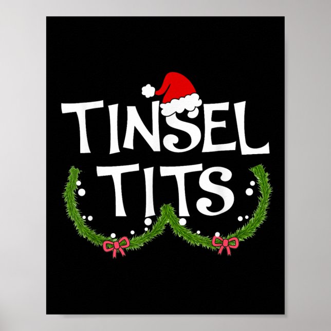 Affiche Drôle Tinsel jumelé Jingle Couples de Noël (Devant)