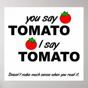 Affiche drôle Tomate Tomate