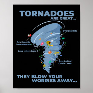 Affiche Drôle Tornade Sarcastique Infographie Citation Gra