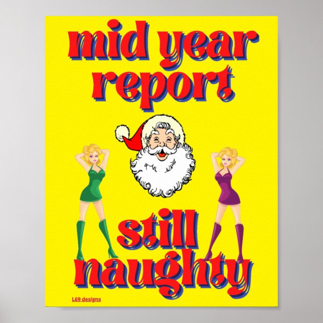 affiche drôle "TOUJOURS NAUGHTY" (Devant)
