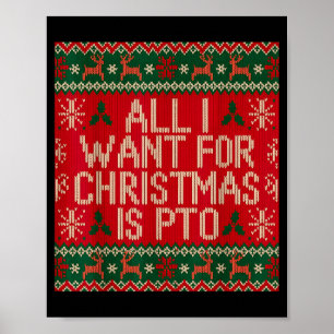 Affiche Drôle Tout Ce Que Je Veux Pour Noël Est Pto Matchi